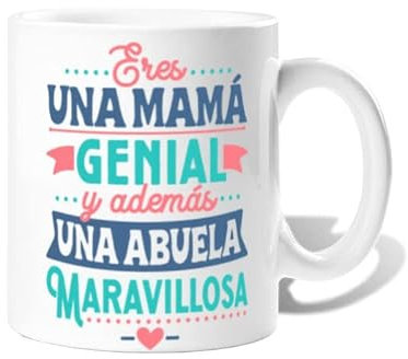 La Tostadora Tazas De Cafe Dia De La Madre Regalos Originales Para Mujer- Tazas Originales Para Regalar - Taza Yaya Regalo Abuela - Cosas Que Regalar a Tu Madre - Mama Genial Abuela Maravillosa