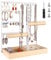 Schmuckständer,schmuckhalter, Jewelry Organizer, Kettenhalter aus Holz und Metall, 4-Tier Schmuckhalter Ausstellungsstück Ringe,Ohrringe, Armbänder, Uhren und Accessoires