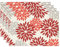 Artoid Mode Blumen Rot Dahlien Herbst Platzsets 4er Set, Weihnachten 30x45cm Urlaub Tischsets Waschbar Platzdeckchen Küche Party Deko