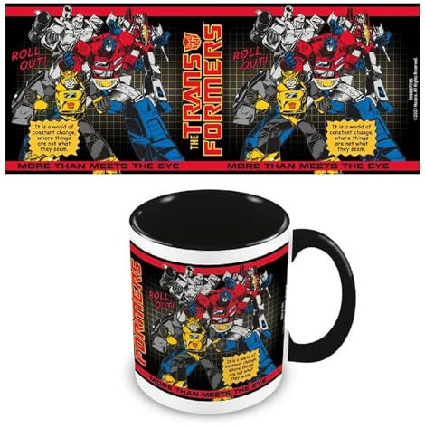 Pyramid International Transformers Mug (More Than Meets The Eye Design) 11oz Ceramic Coffee Mug, Cups and Coffee Mugs for Men and Mugs for Women - Official Merchandise, Black