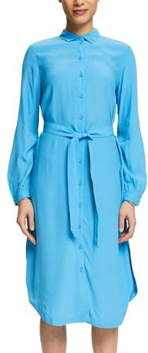 ESPRIT Damen 014ee1e309 Kleid, 430/Blue, 42