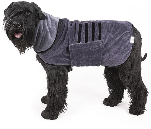 KaraLuna Bademantel Hund 2-lagige Premium Qualität I Hundebademantel für große Hunde mittelgroße Hunde und kleine Hunde I Bademantel für Hunde Microfaser (XL)