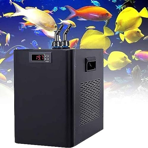 Aquarium Chiller, 160L Wasserkühler Fischtank Chiller Spezielle Leise Design Aquarium Wasserkühler, für Quallen-Wasserpflanzen Korallenkristall Garnelen Süß- / Salzwasser-Wasserpflanzen,300L