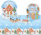 TOPWAYS Christmas Party Decorations Tableware Set, 16 Guests Xmas Disposable Paper Party Napkins Plates Cups Tablecloth for Christmas Party Supplies Decor (Biscuits)