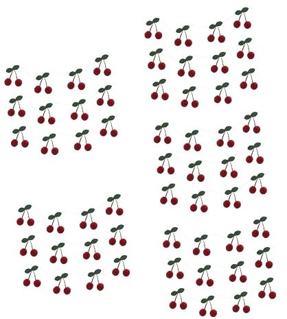 Abaodam 5st Bayberry-kugel-schnur-ornament Hängendes Dekor Geburtstagsbanner Künstliche Weihnachtsgirlande Erdbeere Zimmer Dekor Christbaumschmuck Wohnkultur Zubehör Weihnachten Wollknäuel