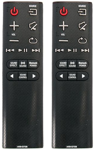 [2pcs/Pack] PerFascin Replacement Remote Control Fit for Samsung Soundbar HW-J4000 HW-J6000R HW-J6001R HW-J6010R HW-J6011R HW-JM4000 HW-K335 HW-K335/XU HW-K360 HW-K370 HW-K430 HW-K450 HW-K550 HW-K551