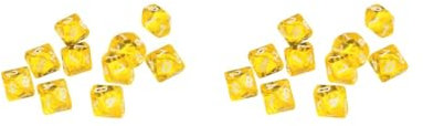 2 Satz D10 Zehnseitige Edelstein-Würfel Für RPG-Spiele 10 Stücke Würfel Gelb