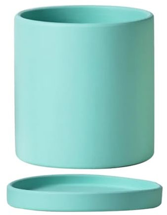 Cozylkx Jardinière en Céramique avec Trou De Drainage Et Soucoupe, Pots De Plantation De Fleurs Décoratifs pour Plantes Succulentes D'intérieur De Bureau