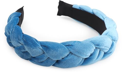 DRESHOW Bandeaux Tressés pour Femmes Anneau à Cheveux en Velours Bandeaux élastiques Croisés Accessoires