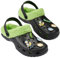 RICK AND MORTY Winter Clogs Herren, Fleece-Pantoffeln mit abnehmbaren Pins, Plüsch Hausschuhe Herren & Teenager(Schwarz/Grün, 42/43 EU)
