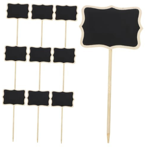 LALADEFIEE 10pcs Mini Chalkboards with Stand for Messages and Tags Lightweight Blackboard Signs for Home Garden Weddings and Crafts for Table and Plant Marking
