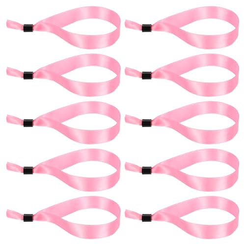 PATIKIL 100 Stück Einweg-Stoffarmbänder Verstellbare Event-Armbänder Pink