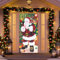 200 x 90cm Copri Porta Natalizio Babbo Natale, Banner Decorazioni Natale per Porta Ingresso Casa Scuola Festa Sfondo Fotografico
