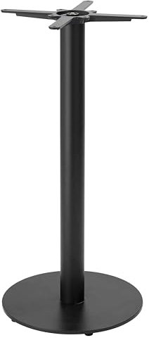 Oviala Pied de Table Haut en Acier et Fonte Noir Dover