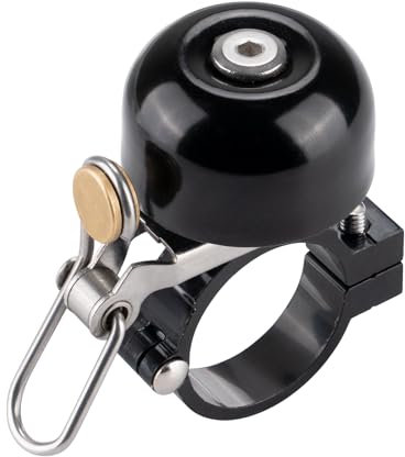 Campanello da bicicletta in ottone, campanello da bicicletta per manubri da 23-28 mm, suono forte e prolungato per adulti e bambini, uso a sinistra e a destra, bici da montagna, strada o città