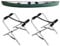 Porte Kayak Lot de 2 Supports de Kayak Pliables, Support de Rangement en Aluminium pour Kayak, Capacité de 80 Kg, Support de Garage Intérieur/Extérieur Autoportant pour Kayak, Canoë et Paddle
