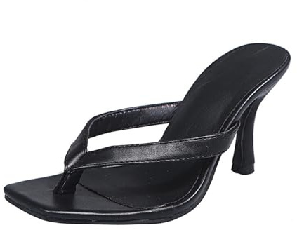 Generiska damsandaler med klack, eleganta sommartåsandaler, höga klackar, kvadratiska, flip-flops, sandaler med peep-tå, slip-on, kilsandaler, Slingback, damsandaler, bekväma festskor, kvällsskor