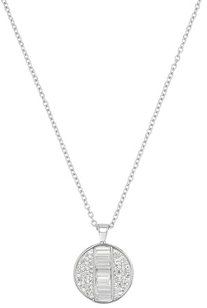 Tom Tailor Kette mit Anhänger für Damen, Edelstahl, mit Preciosa, 42+3 cm, silber, Geschenkidee, Halsschmuck, Damenschmuck, 2100676