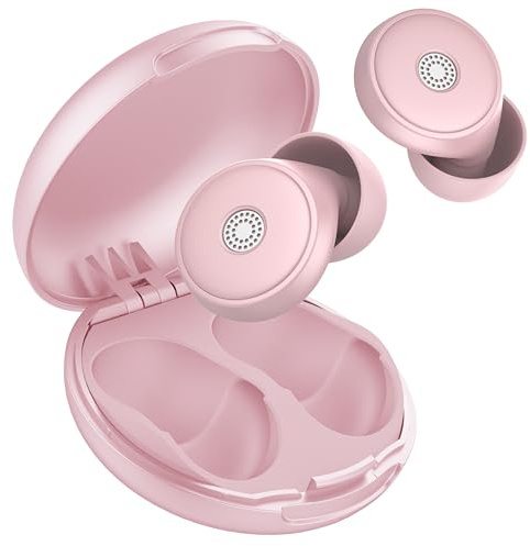 Ear Plugs for Sleep Noise Cancelling -45dB, Soft and Reusable Silicone Hearing Protection Earplugs with 8 Eartips and Carrying Case, for Sleeping, Concert, Working, Studying, Traveling (Pink)