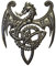 Drache mit keltischem Design inspiriert, haitianische Metall Wand Artwork 35,6 x 43,2 cm