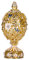 Fabergé-Stil geschnitzt Ei mit Blumen & Schmetterling 7 cm Goldfarben