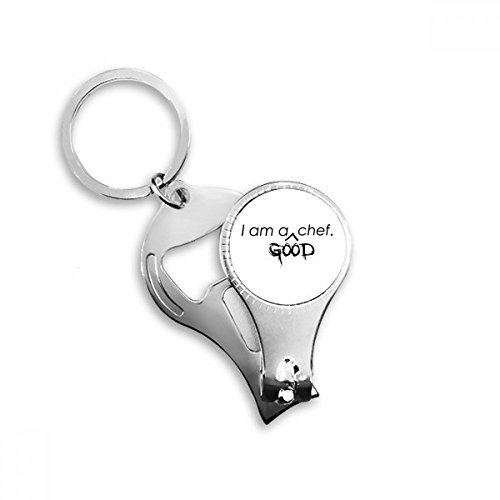 Zitat Ich bin ein guter Chef Metall Schlüsselanhänger Ring Multifunktions-Nagelknipser Flaschenöffner Auto Schlüsselanhänger Best Charm Geschenk