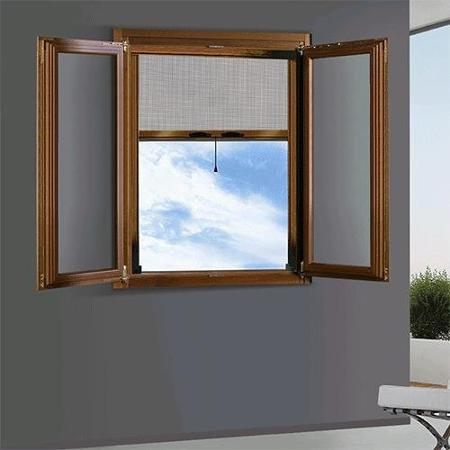 Fliegengitter Rollo für Fenster cm 80 x 170 – Bronze