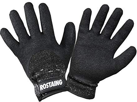 ROSTAING - Guantes mixtos Macpro para trabajos de construcción, negro, 2 unidades (lote 1) EU