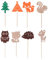 Toyvian 48 Stücke Cupcake Topper Tortendeko Kindergeburtstag Cupcake Dekorationen für Woodland Thema Geburtstag Baby Shower Party Supplies