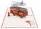 design3dkarten® Feuerwehr, 3d Klappkarte, Löschzug, Feuerwehrauto, Pop Up Karte, Glückwunschkarte, Grußkarte, Geschenkkarte