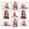 SONGMICS Collage Picture Frames, 9 Frames for 4x6 Photos, Collage Photo Frames for Wall, Multi Frames, Wall Decor, Cloud White RPF029W01