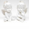 HAC24 2er Set Engel Büste Dekoration Engelfigur Grabschmuck Engelbüste Deko Schutzengel wetterfest Porzellan Engelsfigur