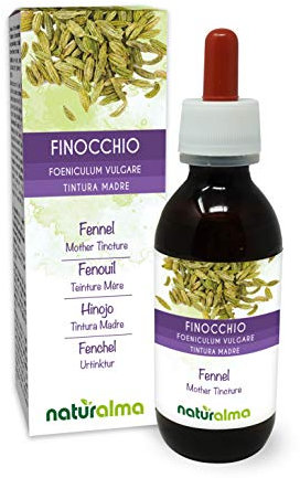 Finocchio (Foeniculum vulgare) frutti Tintura Madre analcoolica Naturalma - Estratto liquido gocce 120 ml - Integratore alimentare - Vegano
