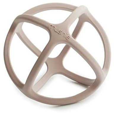 Mushie Beißring für Babys aus BPA-frei Silikon | Fördert Sehsinn & Motorik Baby | Zahnen Nursing Zubehör | Sichere & Hochwertige für Kleinkinder Kinder Jungs & Mädchen | Ball Design (Shifting Sand)