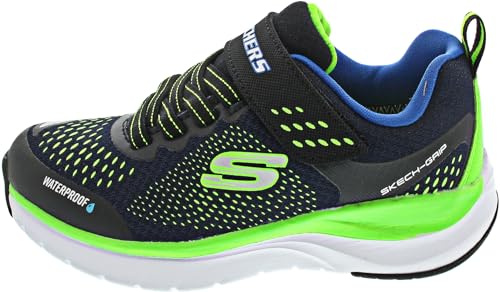 Skechers Jungen Ultra Groove Sneaker, Navy Textile Black Trim, 33 EU