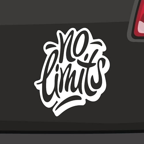 No Limits Aufkleber 6 Größen Graffiti Sticker Skating Spruch Fun Keine Grenzen