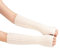 Suxgumoe Women Arm Warmers, Knitted Long Sleeve Fingerless Gloves Mittens Winter Wrist Warmers with Thumb Hole for Ladies Girls (A White)