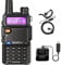 BaoFeng UV-5R Walkie Talkie VHF/UHF Long Range Dual Band Ham Amateur Two Way Radio with USB Charger and Original Earpiece Full Set