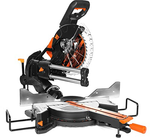 Wen MM1015 15-Amp 10-Inch Dual Bevel Sliding Compound Miter Saw with LED Cutline