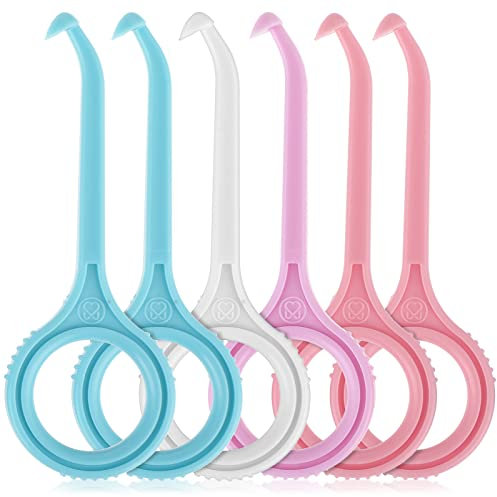 TIESOME 6Piezas Herramienta de Remoción de Alineador, Alineador de dientes Invisible Remoción Herramienta Remoción Kits Alineador de dientes Gancho Corrector Oral Retenedor Remover(4 colores redondos)