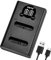 DSTE LI-90B Batterie USB double chargeur rapide avec écran LCD compatible avec Sony NP-BK1, Panasonic VW-VBX090, Olympus Li-60B EN-EL11 LI-50B, Casio NP-150