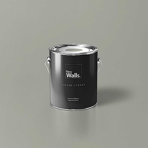 New Walls Premium Peinture murale Gris Fer Liquid Luxury Peinture émulsion d'intérieur - 2,5 L