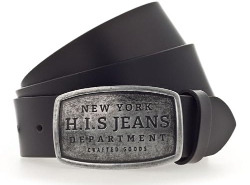 H.I.S 40mm Leather Belt W110 Black