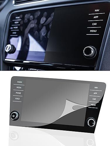 DISSKIN® Displayschutzfolie Kompatibel zu Skoda Octavia III Amundsen - selbstheilend durch Wärme, Matt, antibakterielle Beschichtung, Anti-Fingerabdruck