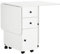 HOMCOM Table de Cuisine Pliable Table à Manger Pliante 2 Plateaux rabattables avec 2 tiroirs 1 Placard et 1 étagère de Rangement 120 x 60 x 76,5 cm - Blanc