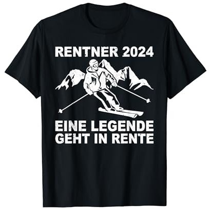 Rentner 2024 Ski Laufen Wintersport Langläufer Ski T-Shirt