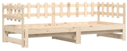 vidaXL Tagesbett Ausziehbar 2X(80x200) cm Massivholz Kiefer