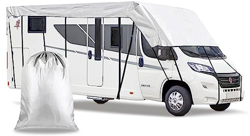 Soekodu Lona de Protección de Techo de Caravana, Impermeable 210D Cubierta de Caravana, 6,5 X 3 Metros/21 X 10 Pies Funda Caravana (6.5 x 3 m/255 x 118 Pulgada)