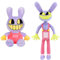LUKIUP The Digital Circus Plush, 42-25 cm Jax and Pomni Amazing Jax Kuscheltier, Osterhase Plüschtier, Zirkus Plushie Ostern Weihnachts Valentinstag Geburtstagsgeschenke für Kinder Jungen Mädchen