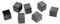 Leliafleury Lot de 10 embouts carrés en caoutchouc antidérapants pour pieds de chaise, tables, bureaux - 50 x 50 mm - Noir